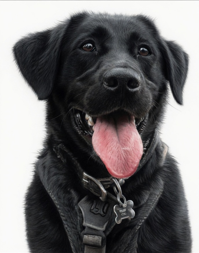 Black Labrador portrait